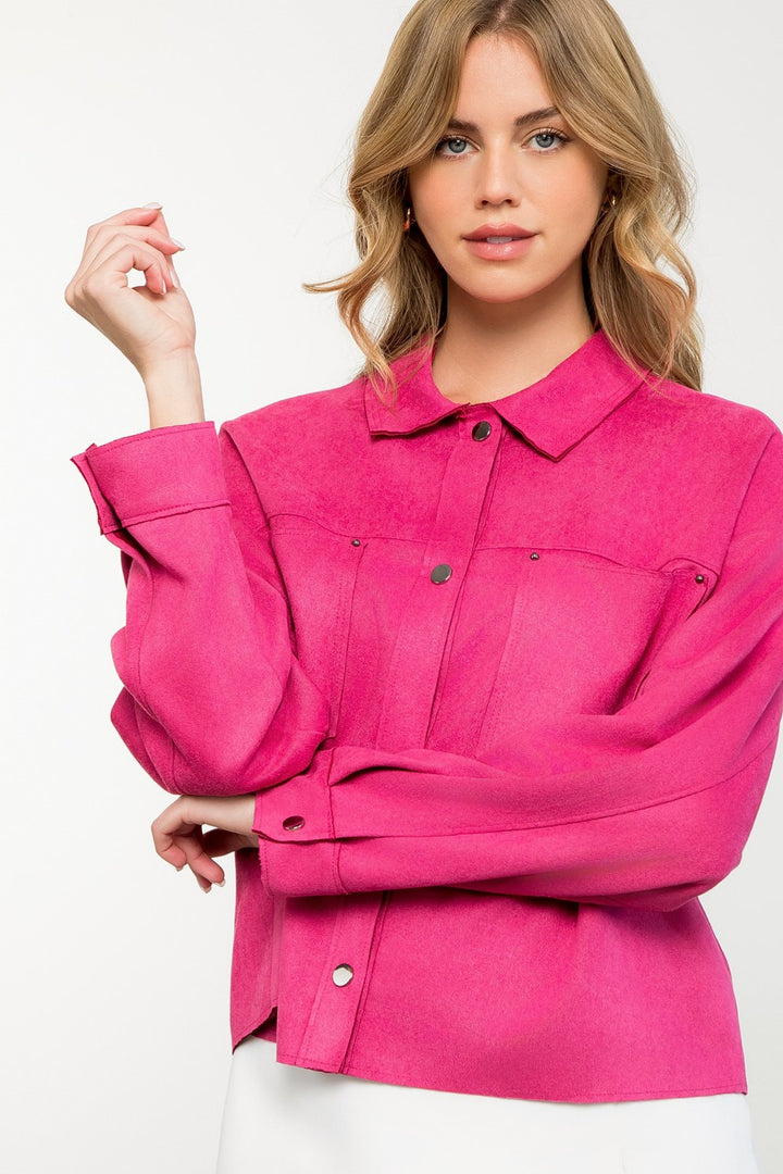 XL Collection- Pink Suede Jacket