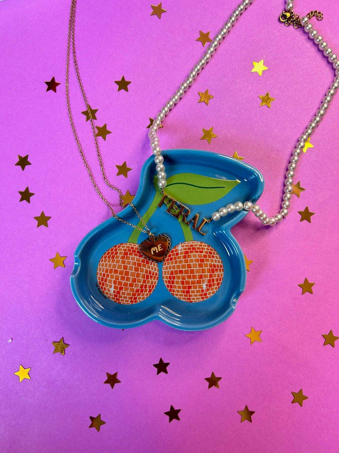 The Peach Fuzz - Disco Cherry Ceramic Ash Tray: Perfect - Esme and Elodie