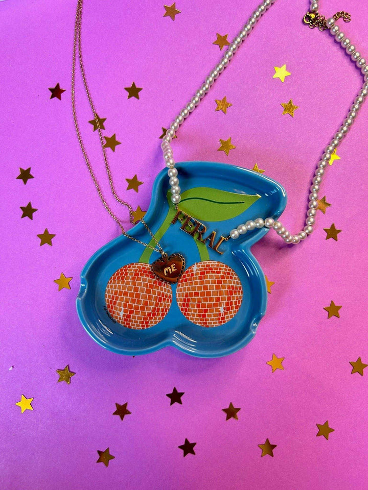 The Peach Fuzz - Disco Cherry Ceramic Ash Tray: Perfect - Esme and Elodie