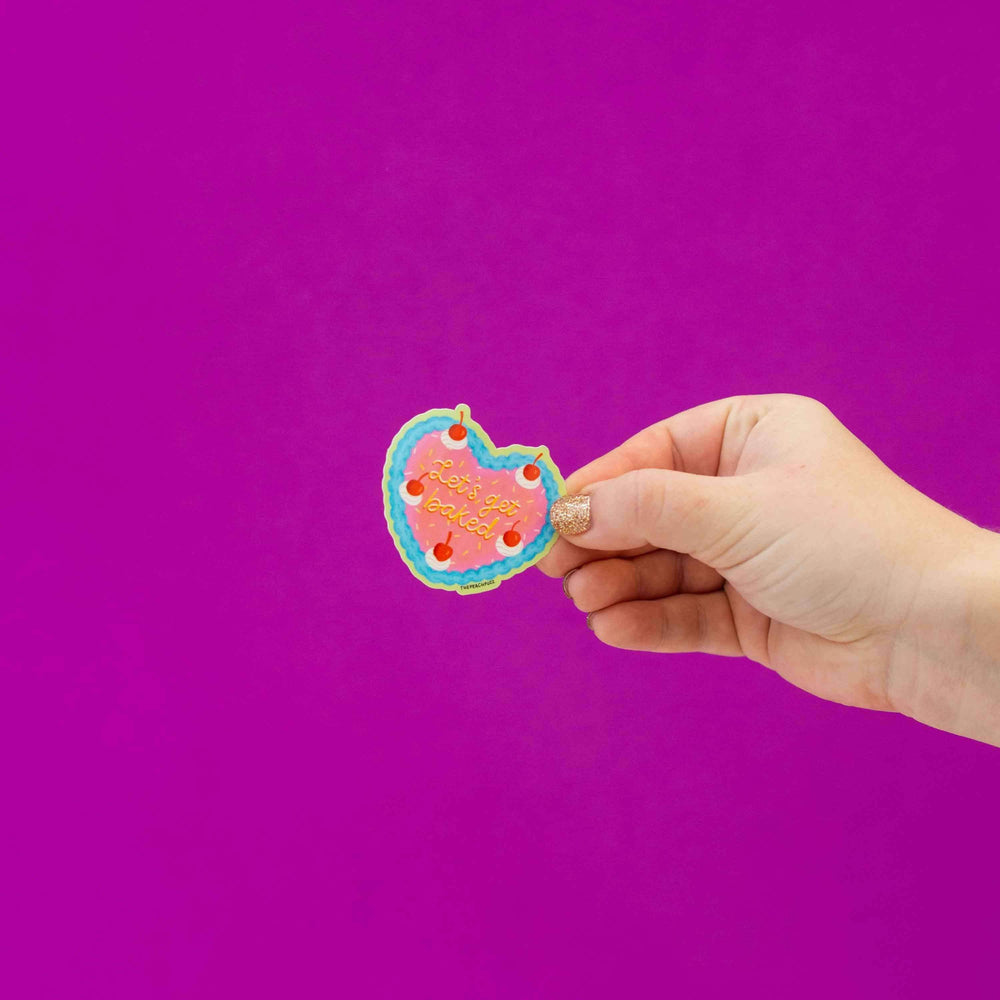 The Peach Fuzz - Let's Get Baked Cake Sticker - Esme and Elodie