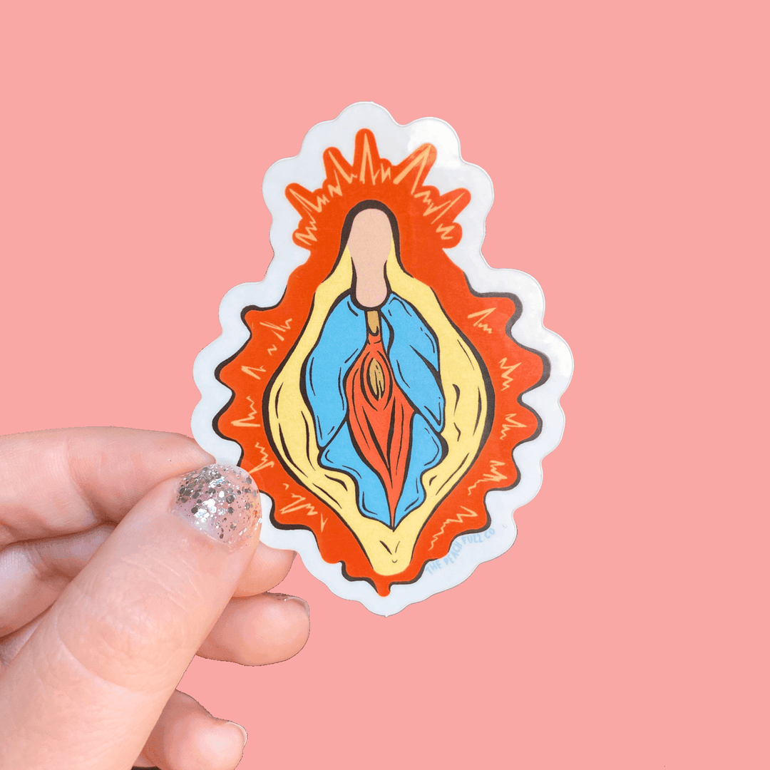 The Peach Fuzz - Vulva Mary Sticker - Esme and Elodie