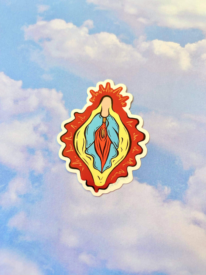 The Peach Fuzz - Vulva Mary Sticker - Esme and Elodie