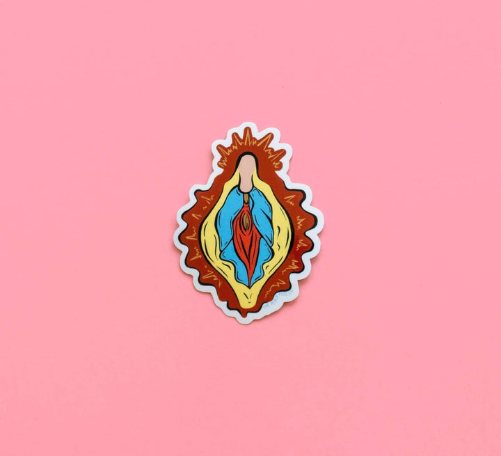 The Peach Fuzz - Vulva Mary Sticker - Esme and Elodie