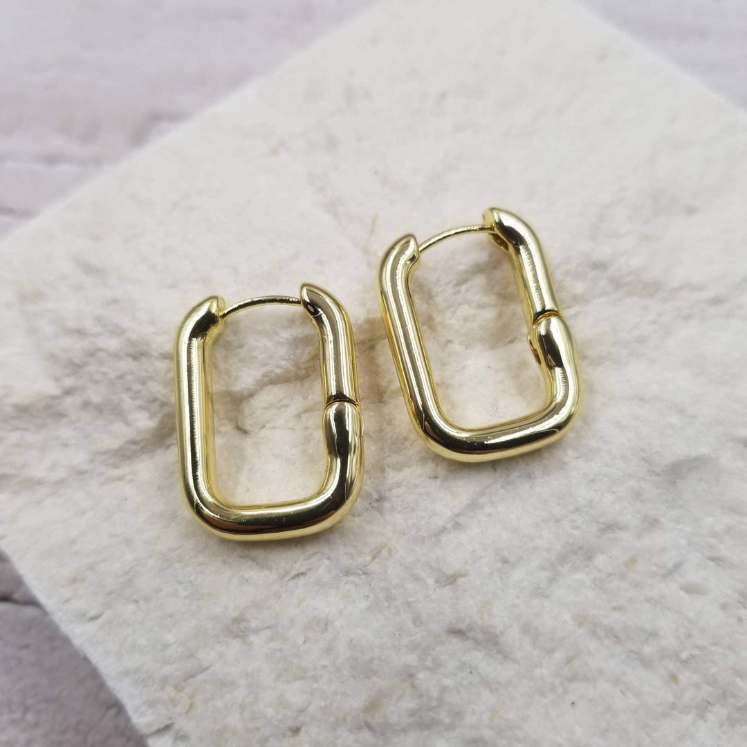 Treasure Wholesale - Mel Gold Hoops Earrings: Silver - Esme and Elodie