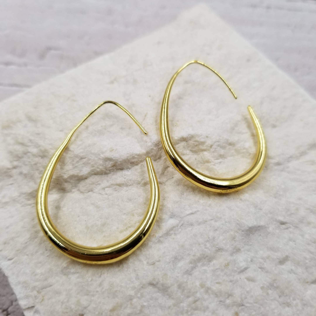 Weighted Hoop in Silver - Esme and Elodie