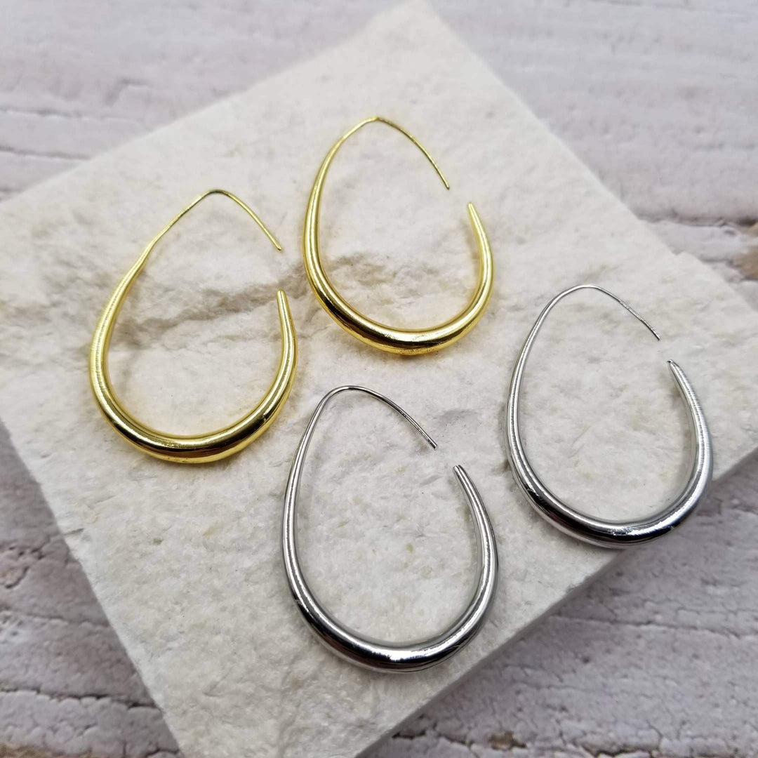 Weighted Hoop in Silver - Esme and Elodie