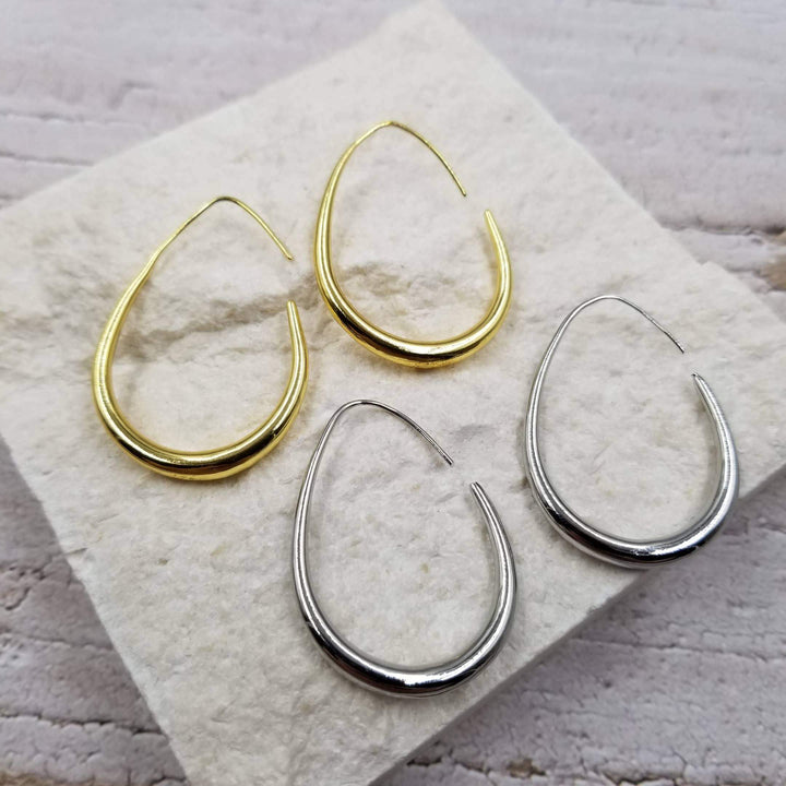 Weighted Hoop in Silver - Esme and Elodie
