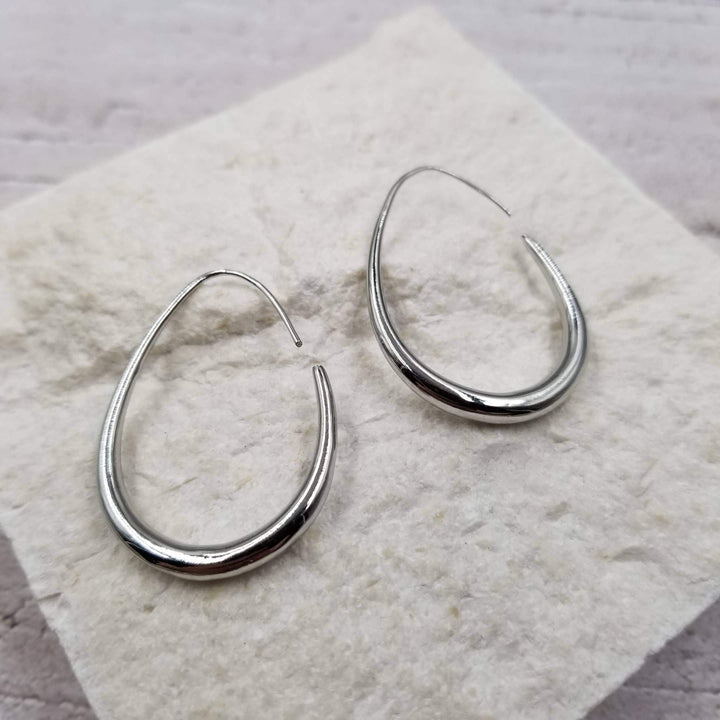 Weighted Hoop in Silver - Esme and Elodie