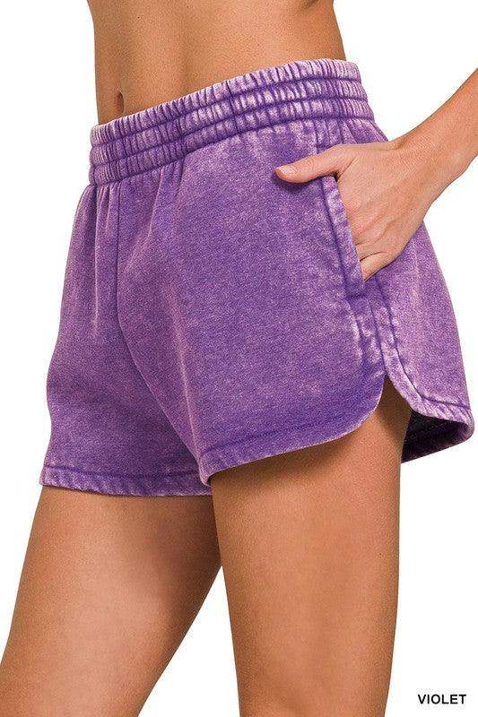 Womens Lounge Dolphin Shorts in comfortable Terry- Multiple Colors - Esme and Elodie