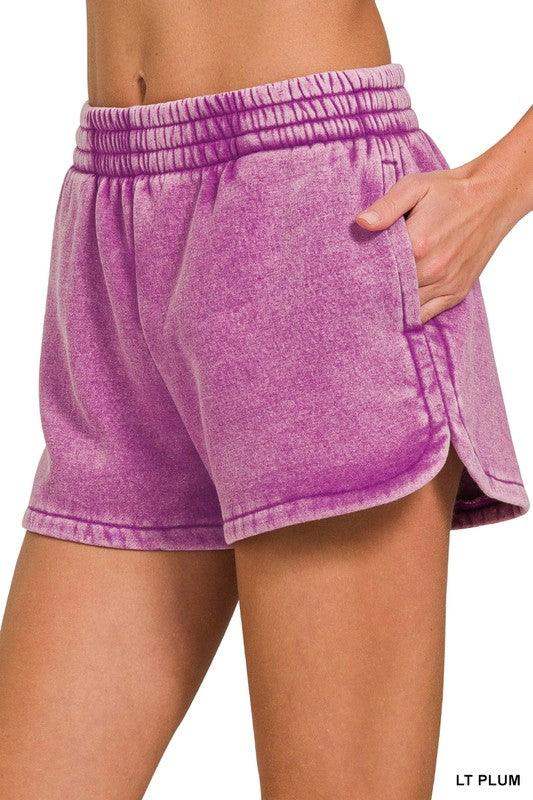 Womens Lounge Dolphin Shorts in comfortable Terry- Multiple Colors - Esme and Elodie
