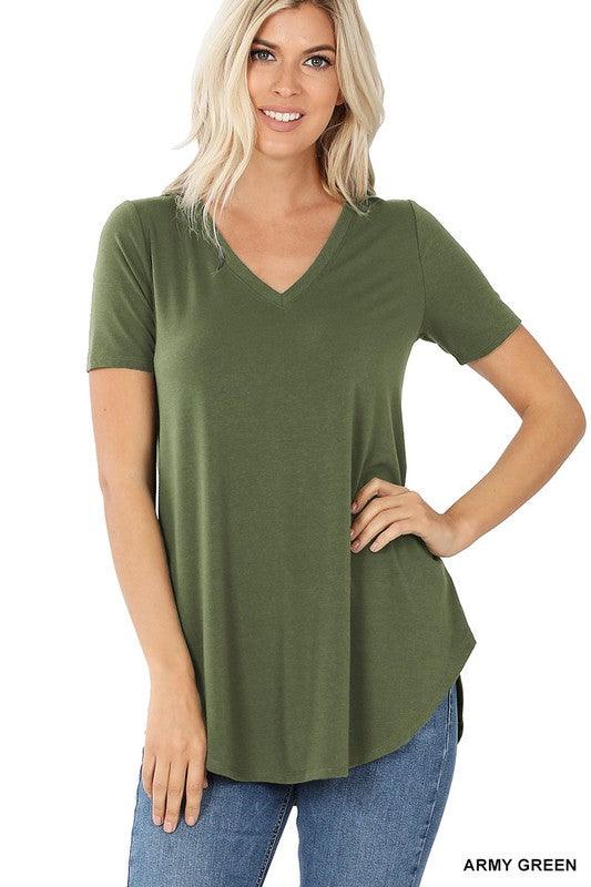 Staple T- best selling womens t-shirt- Army Green - Esme and Elodie