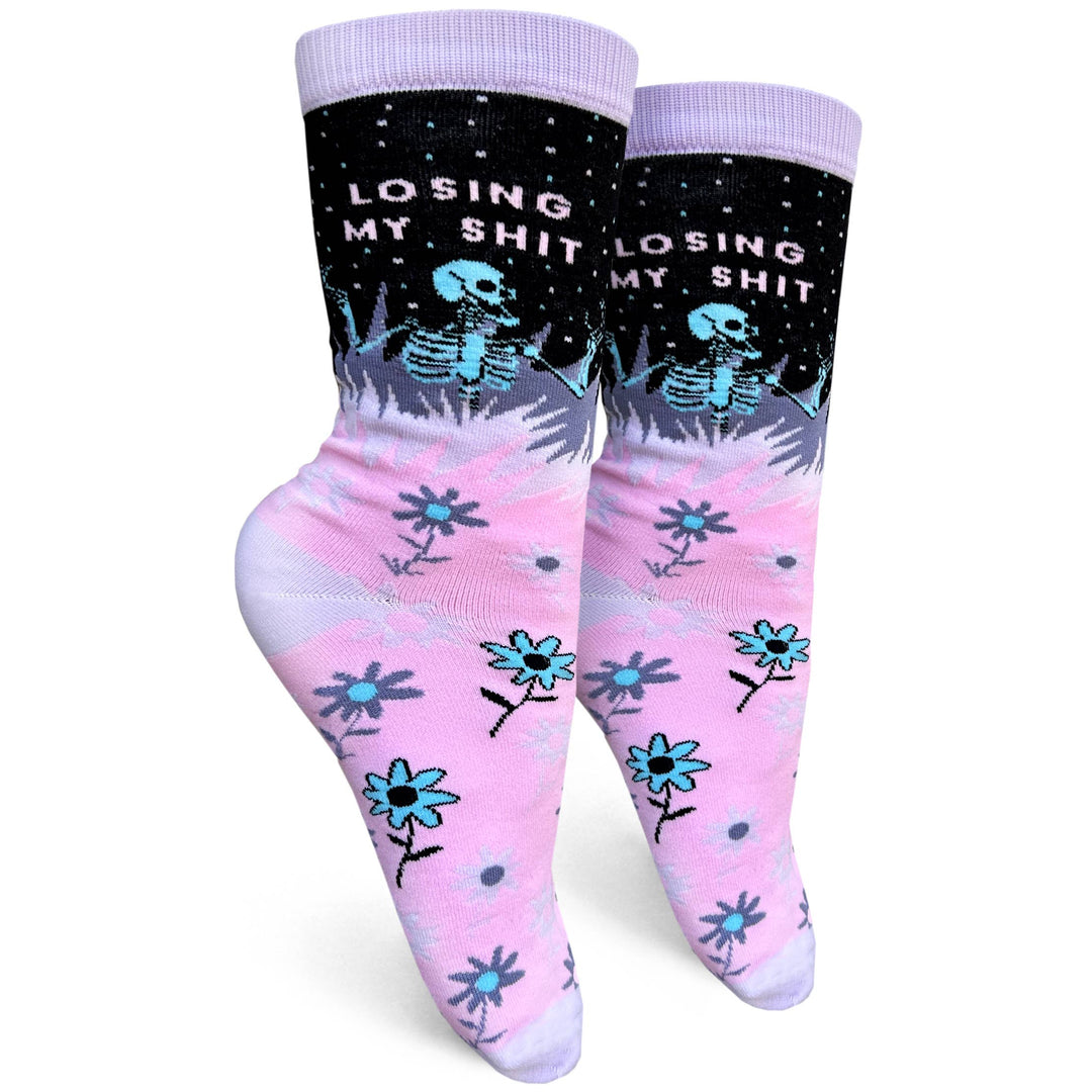 Losing My Shit Womens Crew Socks