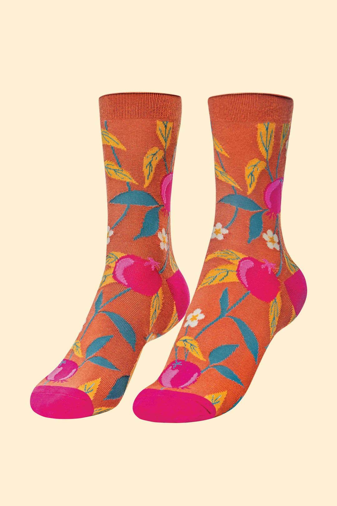 Powder Design inc - Pomegranate Ankle Socks - Tangerine