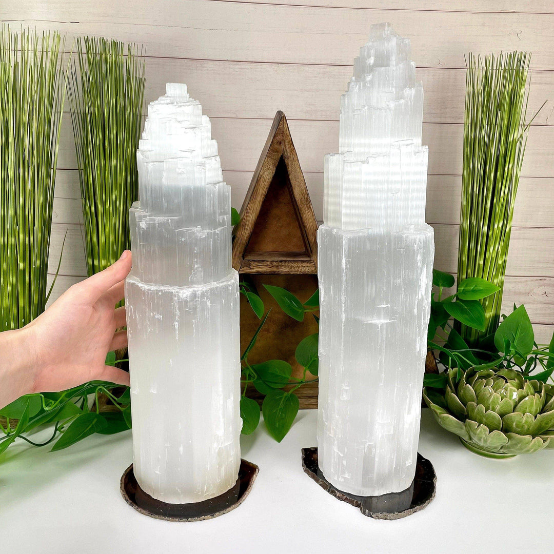 Selenite XXL Lamp - Esme and Elodie