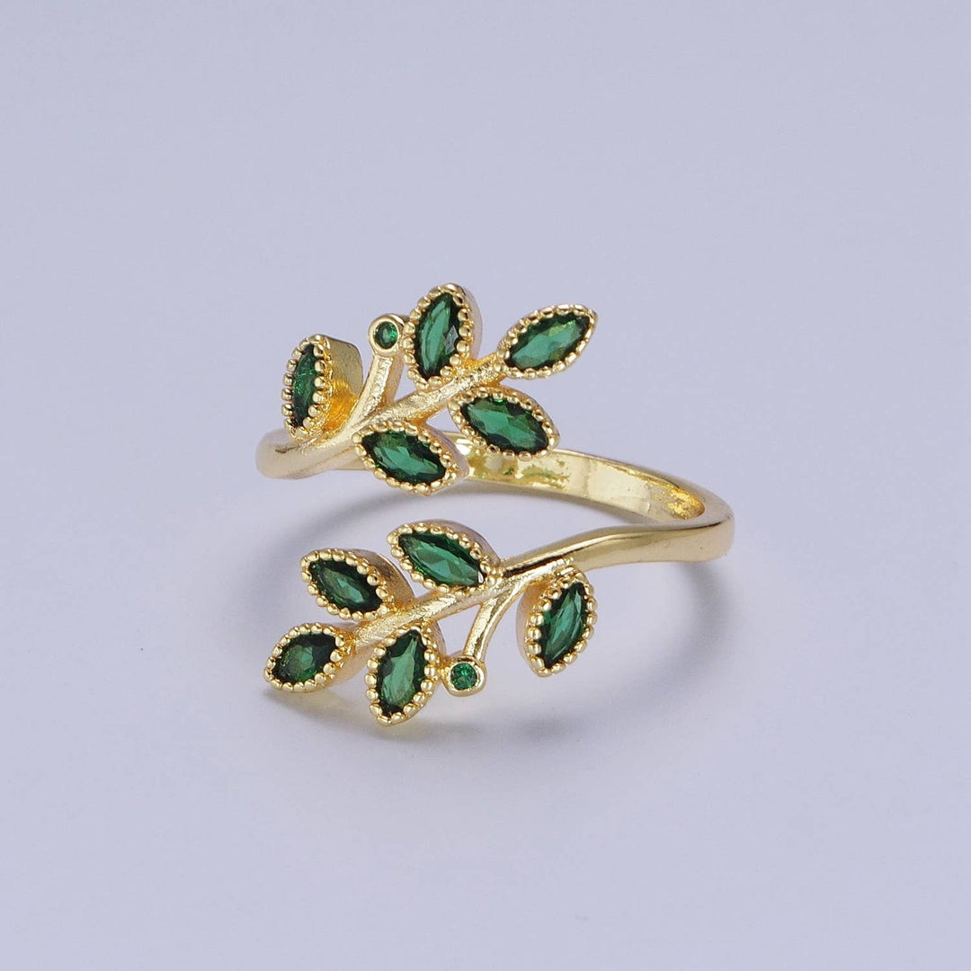 Aim Eternal - Adjustable Gold Leaves Ring