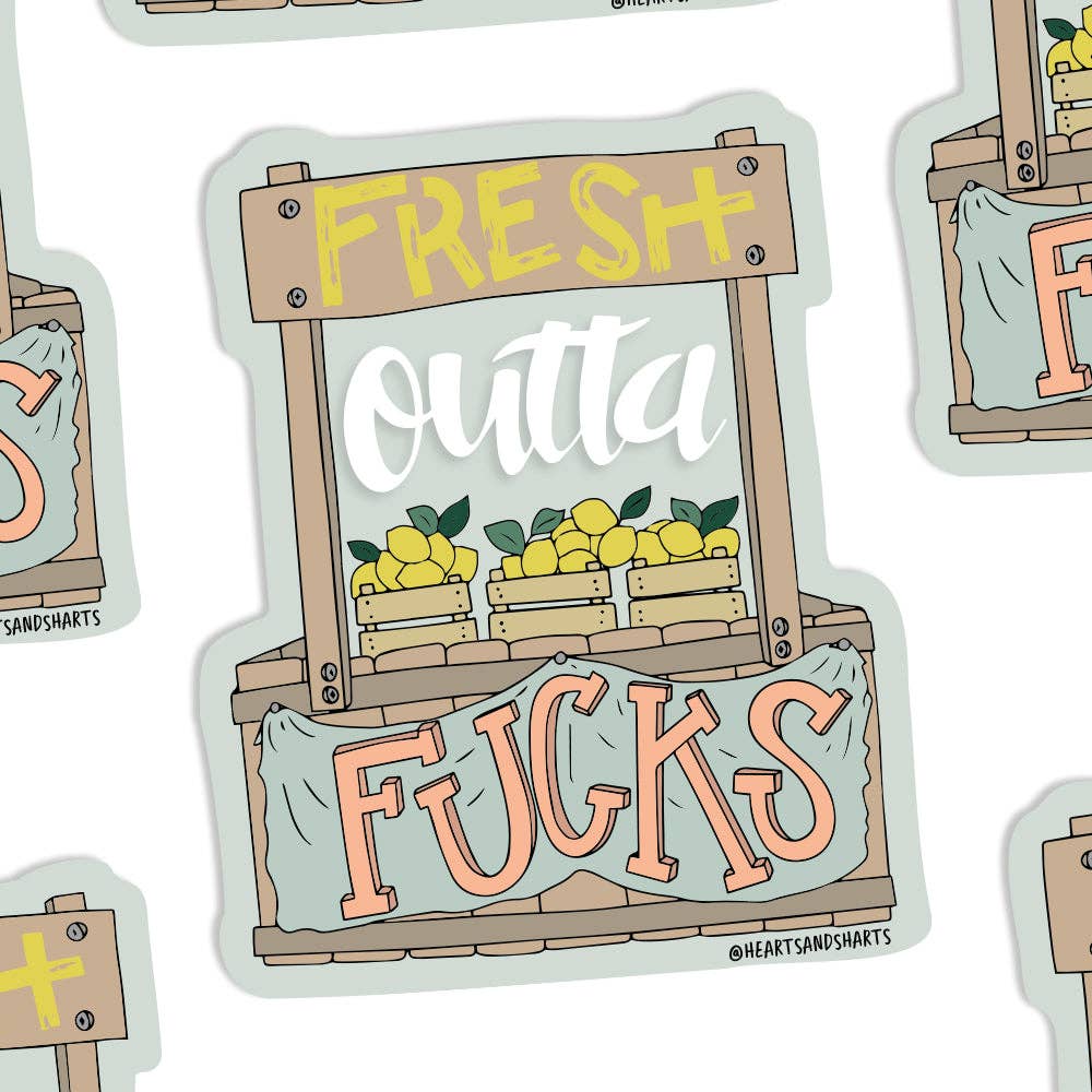 Hearts and Sharts - FRESH OUT STICKER