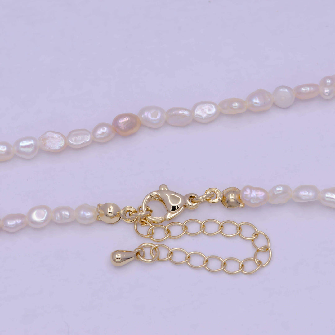 Aim Eternal - Irregular freshwater pearl necklace