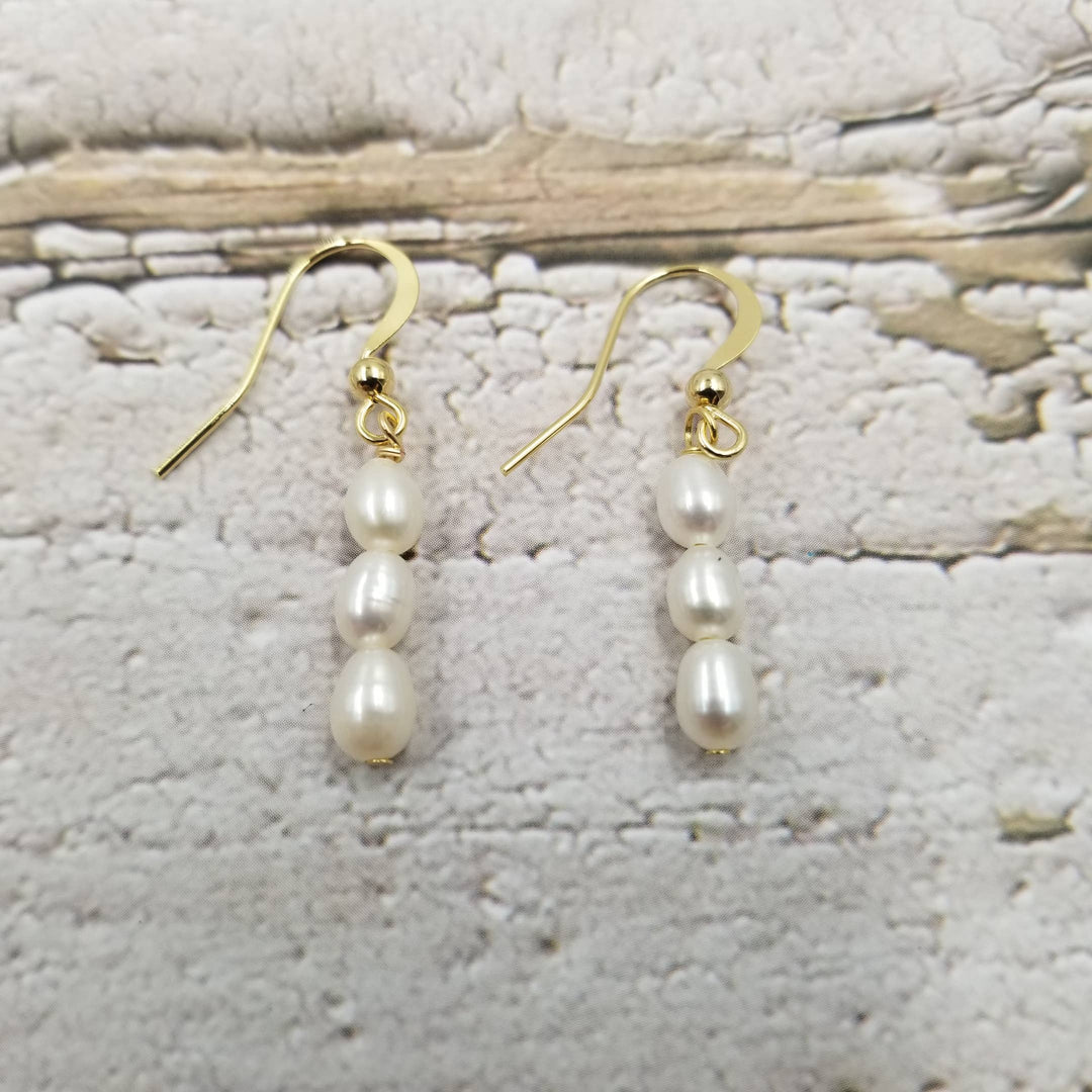 Beautiful Pearl Long Earrings
