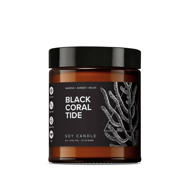 Broken Top Brands - Soy Candle- Black Coral Tide- 9 oz.