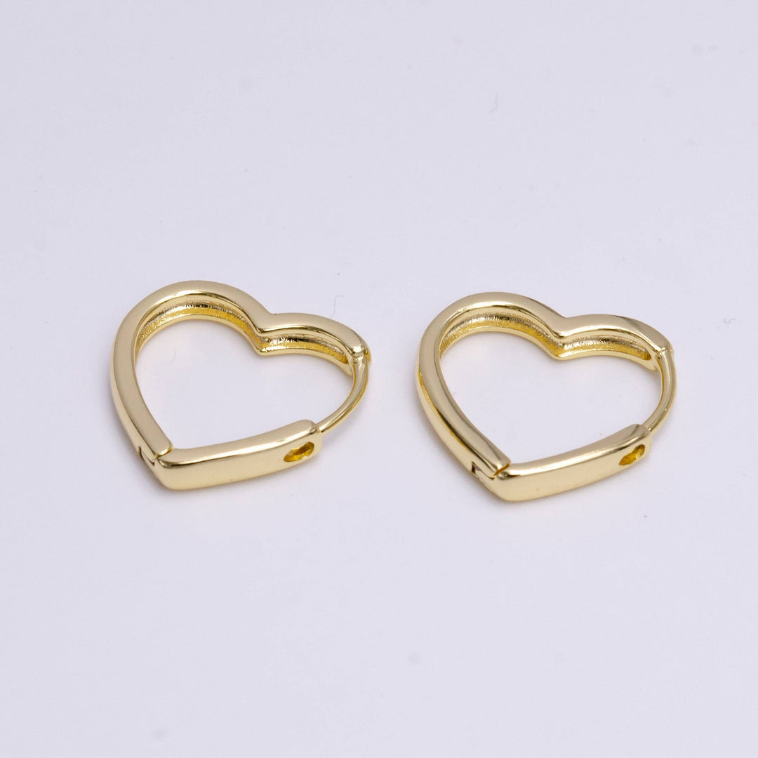 Aim Eternal - Heart Minimalist Huggie Earrings