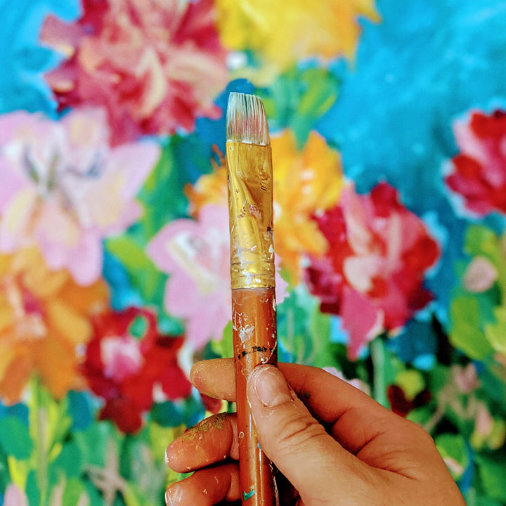 Abstract Floral Paint and Sip- Friday June 23rd 7-9PM