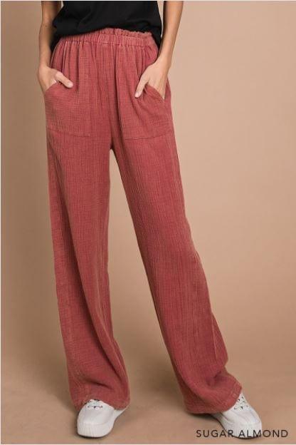 Adobe- vintage washed gauze pants - Esme and Elodie