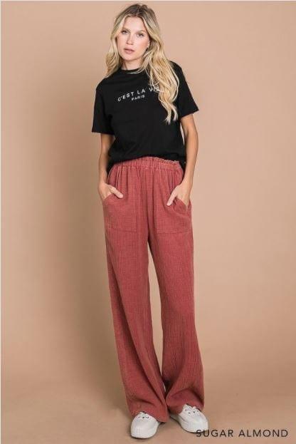 Adobe- vintage washed gauze pants - Esme and Elodie