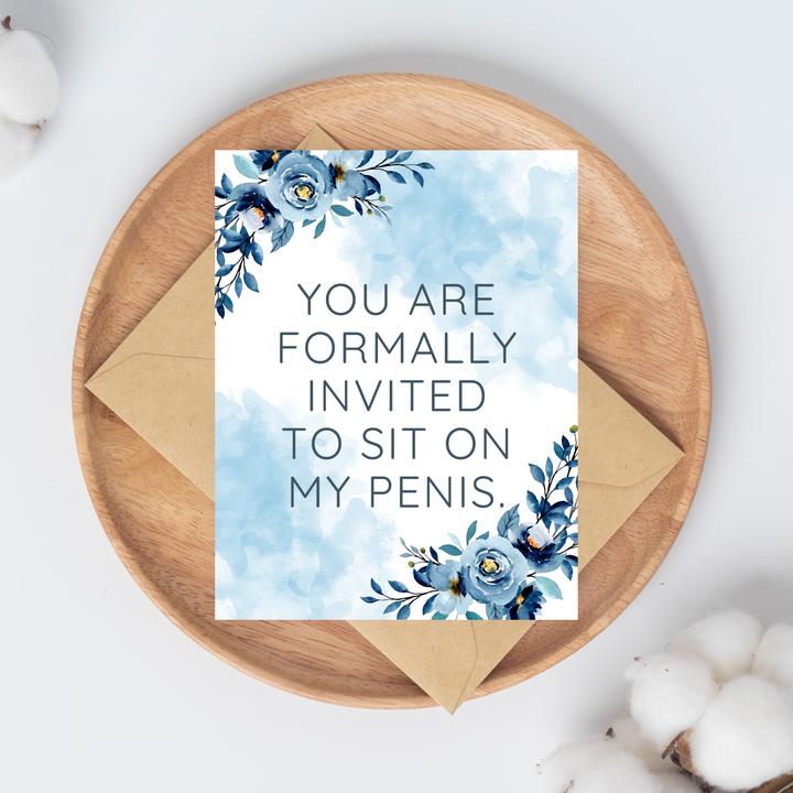 As Told By Ellie - Naughty Card for Partner, Formal Peen Invite
