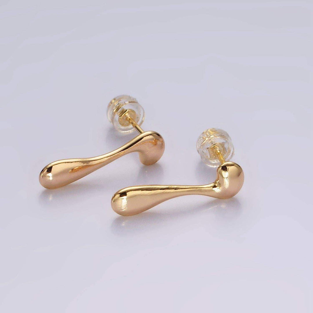 Aim Eternal - Molten Drop Stud Earrings | 14K Gold Filled - Esme and Elodie