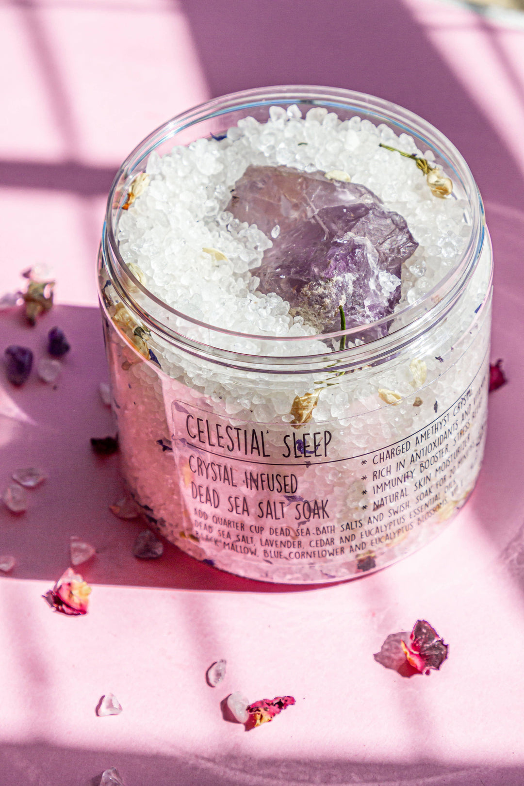 Amethyst Crystal Celestial Dead Sea Salts - Esme and Elodie