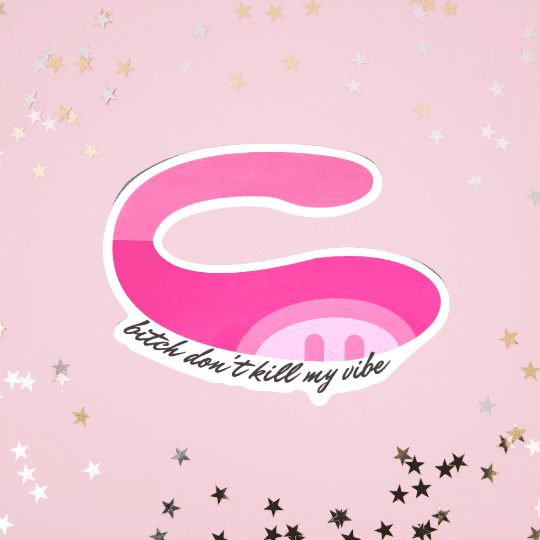 As Told By Ellie - Bitch Don't Kill My Vibe Vibrator Sticker - Esme and Elodie