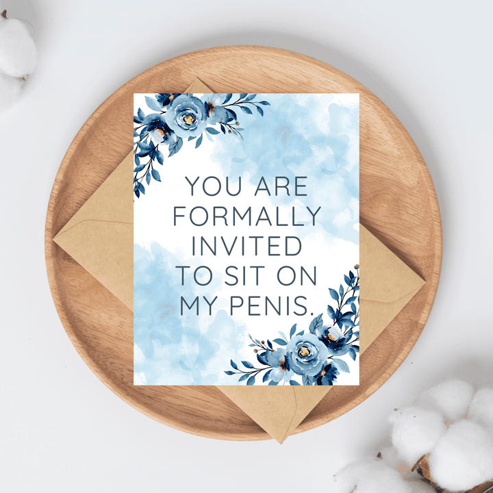 As Told By Ellie - Naughty Card for Partner, Formal Peen Invite - Esme and Elodie
