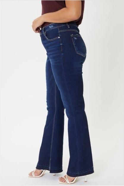 Ashley- Plus size midrise flare leg jeans - Esme and Elodie