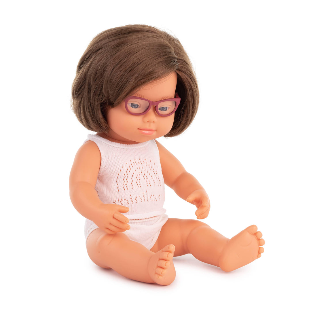 Baby Doll Caucasian Girl with Down Syndrome with Glasses 15 - Esme and Elodie