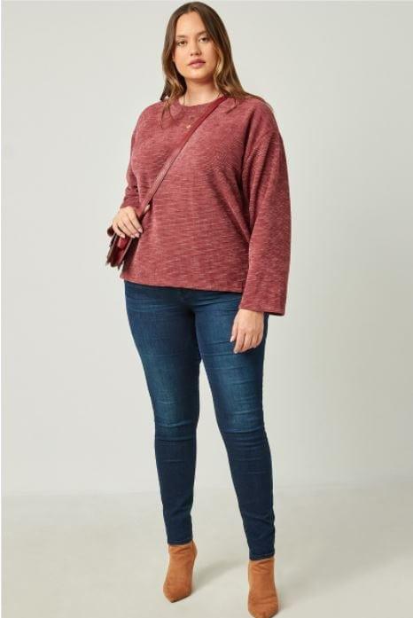 Plus Women's Hayden Chenille mauve dolman - Esme and Elodie