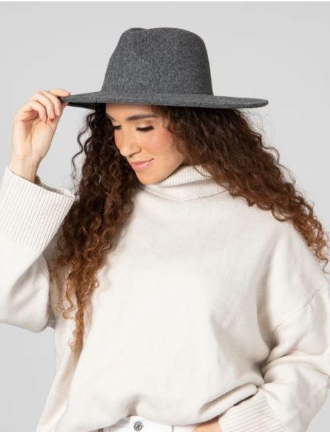 Brooklyn- classic and chic fedora in charcoal - Esme and Elodie