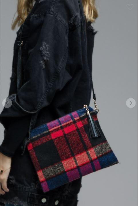 Buffalo Plaid print wristlet - Esme and Elodie