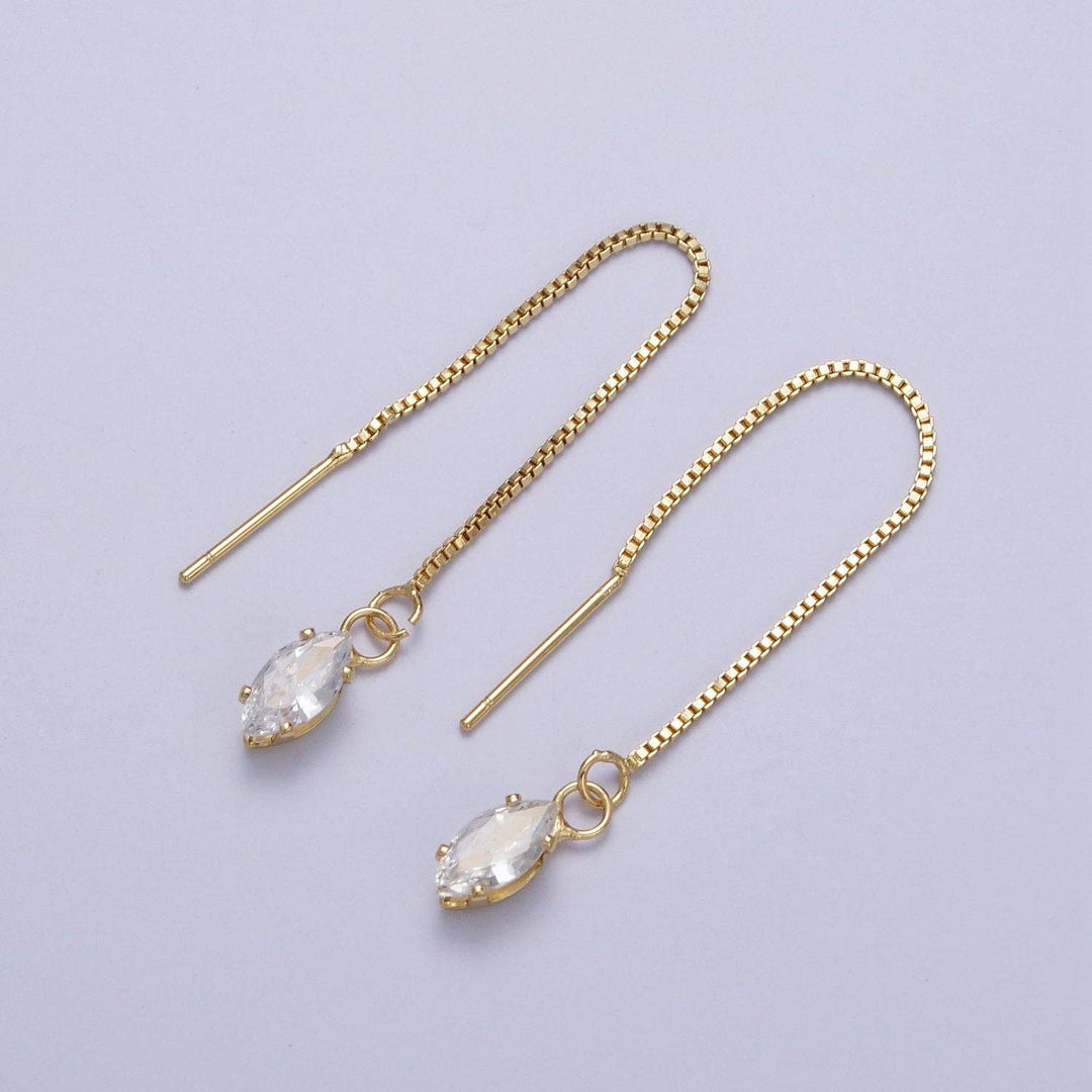 Aim Eternal - Gold Jewel Threader Earrings