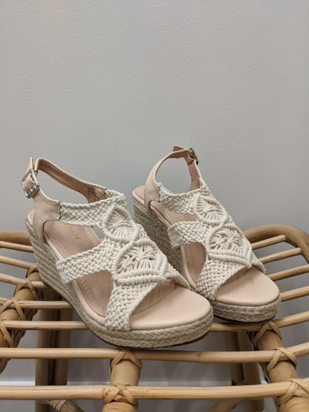 California Soul- womens macrame wedge sandal - Esme and Elodie