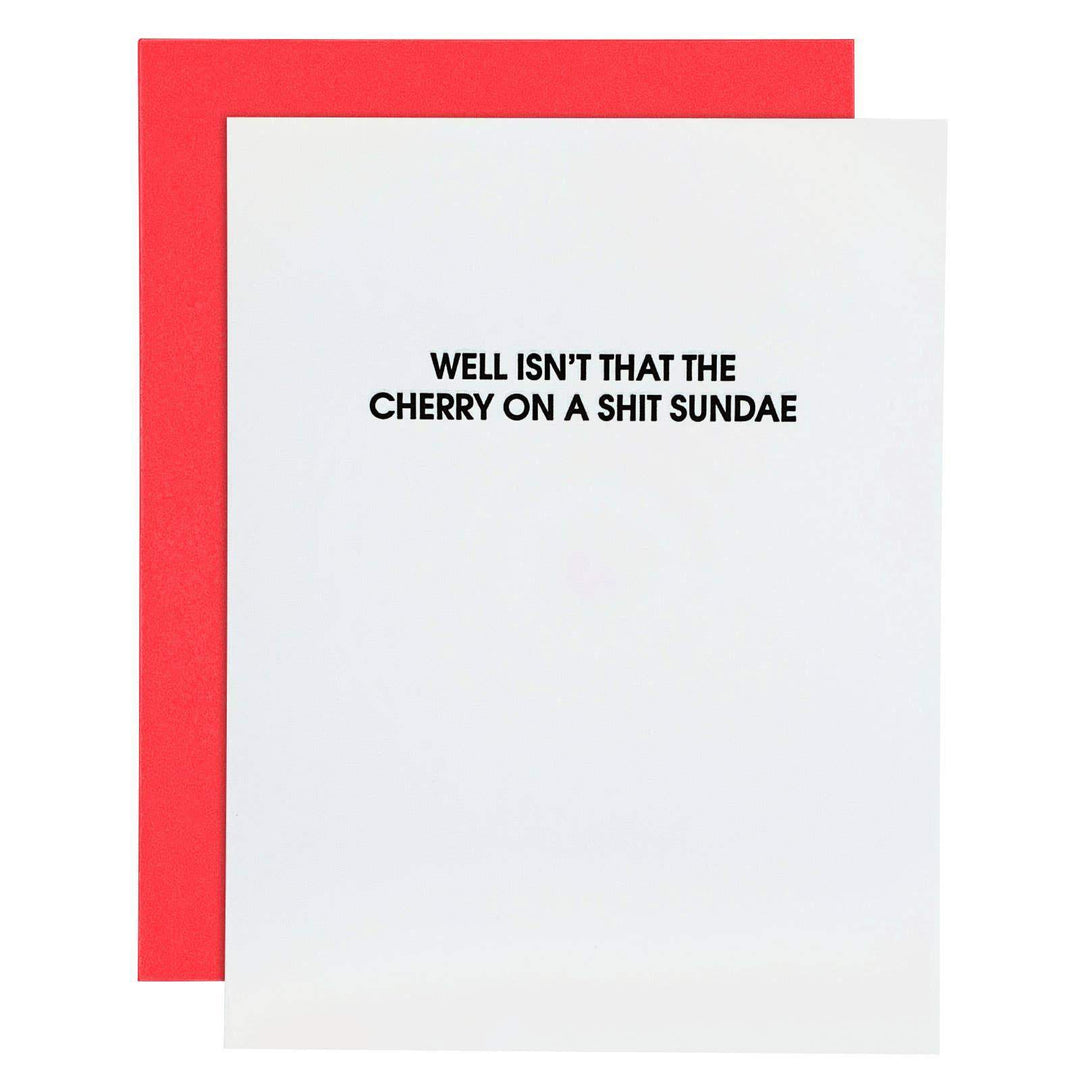 Chez Gagné - Shit Sundae Letterpress Card - Esme and Elodie