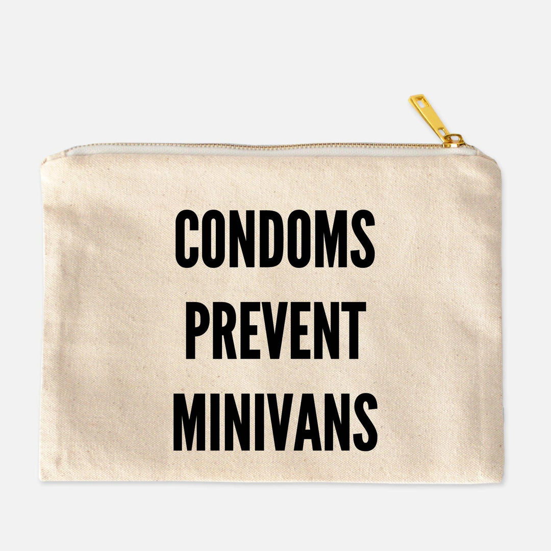 Condoms Prevent Minivans Funny Cosmetic Bag - Esme and Elodie