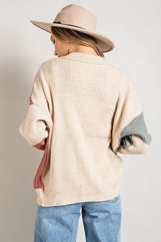 Cozy Knit Cardigan In Rusty Sage - Esme and Elodie