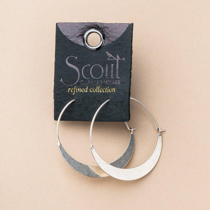Crescent Hoop in Silver by Scout - Esme and Elodie