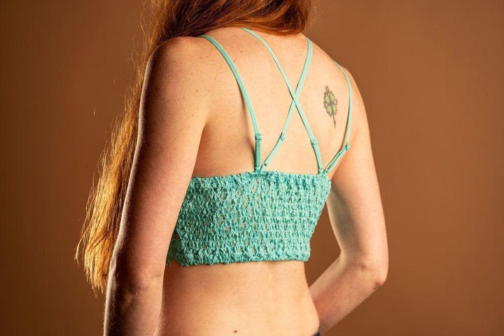 Crochet lace bralette- Aqua Waves - Esme and Elodie