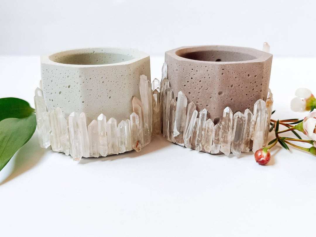Crystal Point Cement Planter - Esme and Elodie