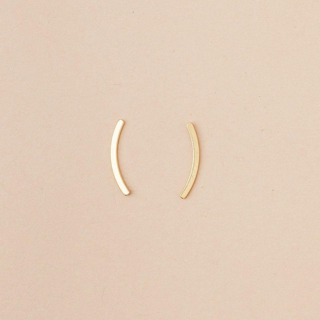 Curved Comet earring in gold by Scout - Esme and Elodie