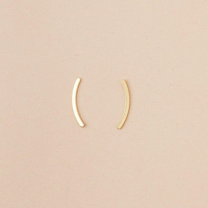 Curved Comet earring in gold by Scout - Esme and Elodie