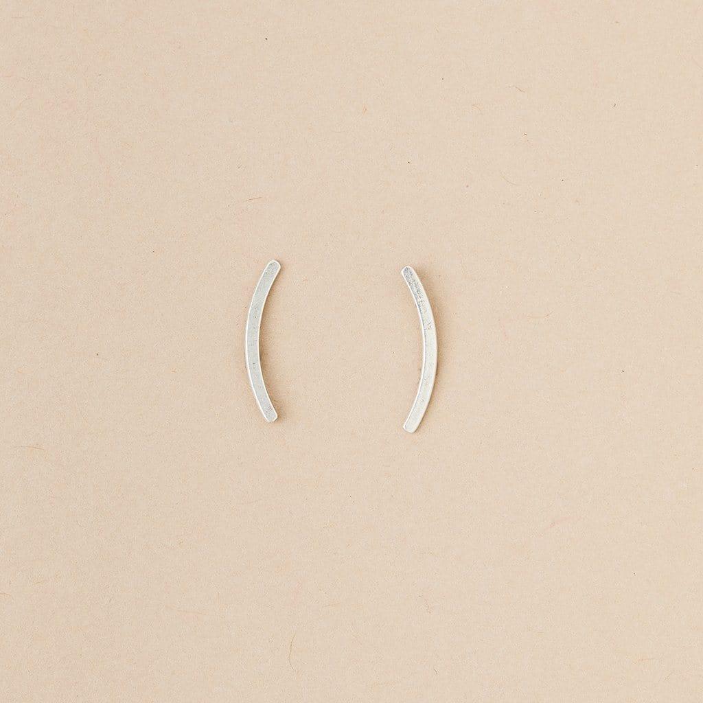 Curved Comet earring in silver by Scout - Esme and Elodie