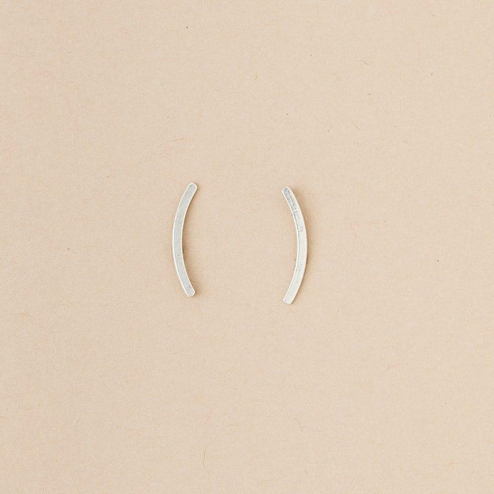 Curved Comet earring in silver by Scout - Esme and Elodie