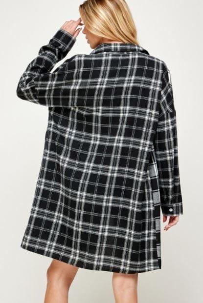 Day & Night- woven plaid button down top - Esme and Elodie